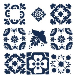 Spanish Tile Inspired Free SVG Download - Just click image for free SVG file download.