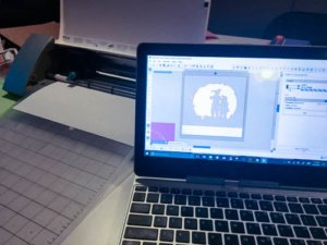 cutting out the final custom silhouette image