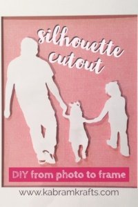 Custom Silhouette Cutout DIY from photo to frame kabramkrafts.com