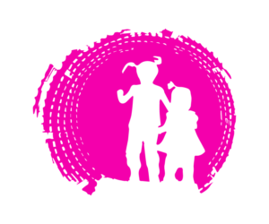 custom silhouette svg of girls in tunnel