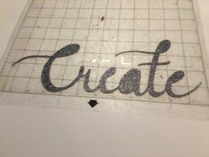 create cut in glitter cardstock