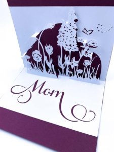 SVG Pop Up Template Cutting File Floral Sketch on Etsy